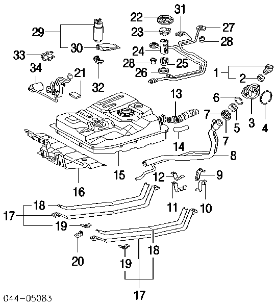 Bomba de combustible eléctrica sumergible 232210A020 Toyota