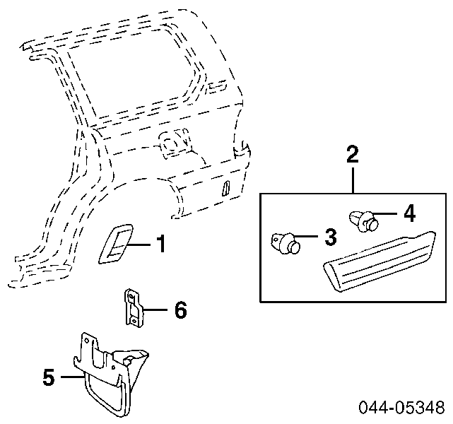 Clip de moldura de ala para Toyota Land Cruiser (J10)