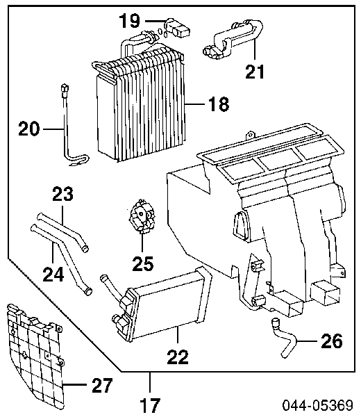 Evaporador, aire acondicionado Toyota Camry (V20)