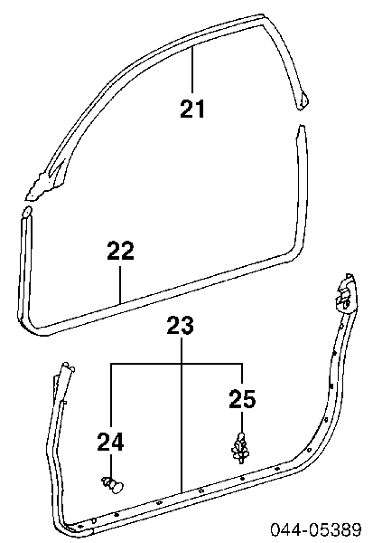 Clip, Tubuladura de sujeción, alféizar de la puerta 6786712150 Toyota