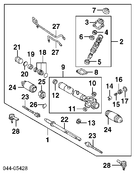 Cojinete de mecanismo de dirección para Toyota Camry (V20)