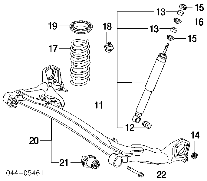 Soporte amortiguador trasero para Toyota Picnic (XM1)