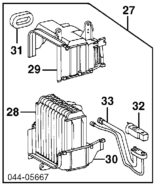 Evaporador, aire acondicionado para Toyota Corolla (E10)