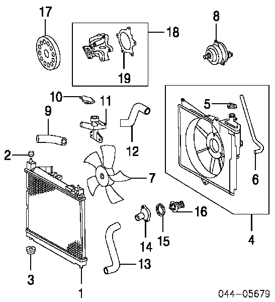 Armazón radiador para Toyota Yaris (P10)