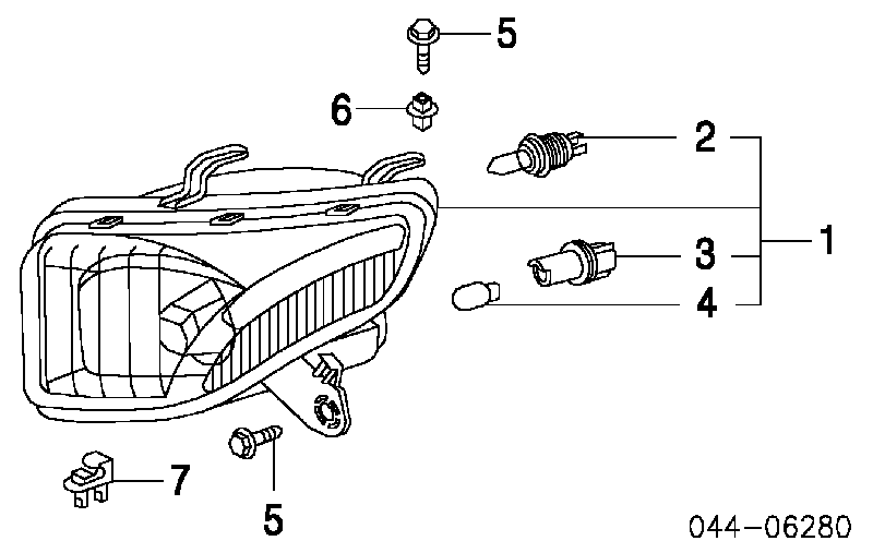 161835 Triclo soporte, faro principal
