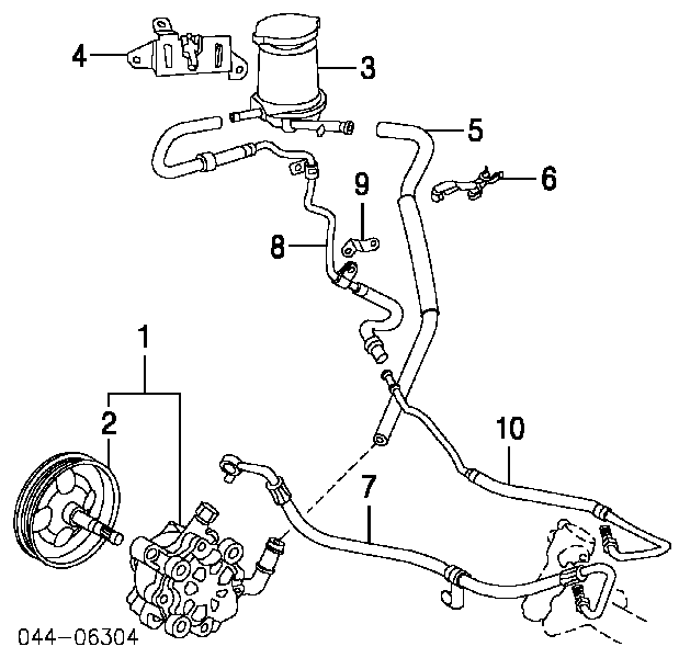 Manguera hidráulica de alta presión, dirección para Toyota RAV4 (XA2)