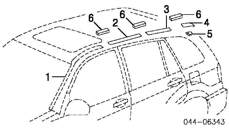 Tapa de guarnición de techo delantera para Toyota RAV4 (A4)