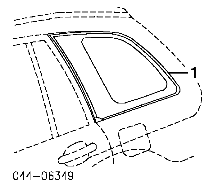 6271042130 Toyota ventanilla costado superior derecha (lado maletero)