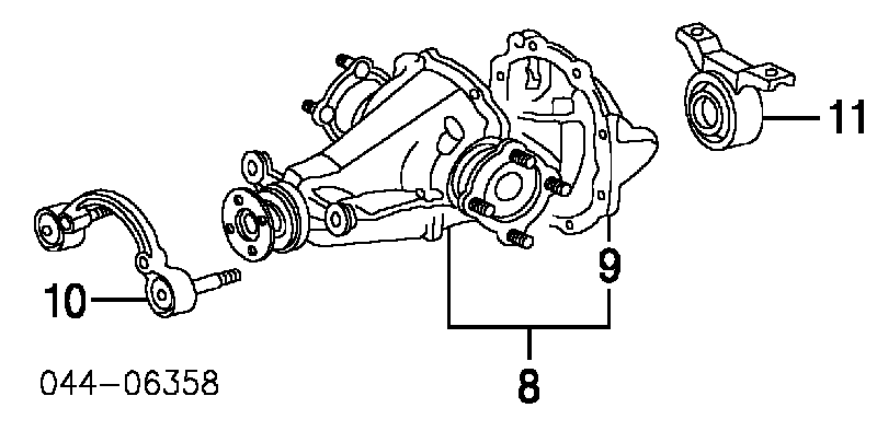 Soporte, diferencial eje trasero, delantero 5238042070 Toyota