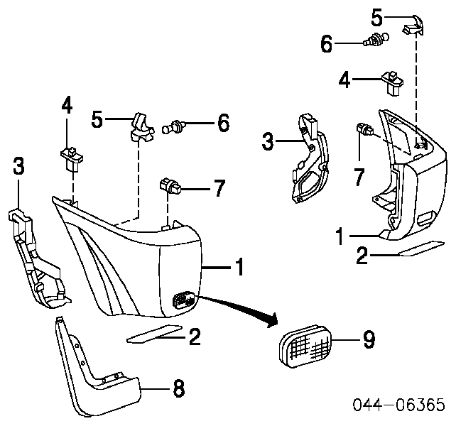 Soporte del paragolpes trasero derecho para Toyota RAV4 (XA2)