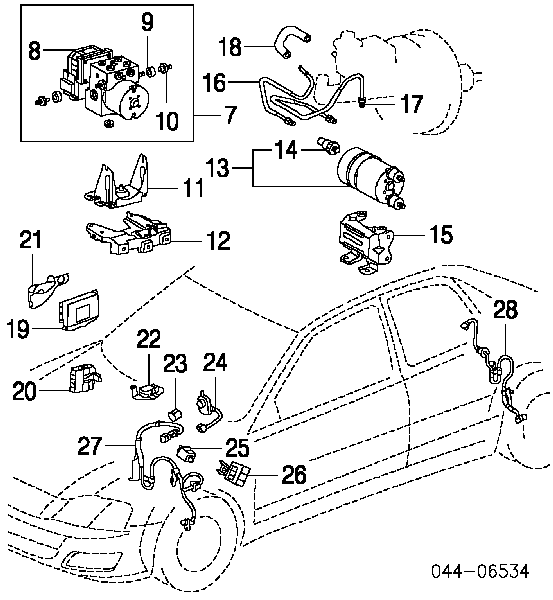 Sensor de presión de líquido de frenos 8963707010 Toyota
