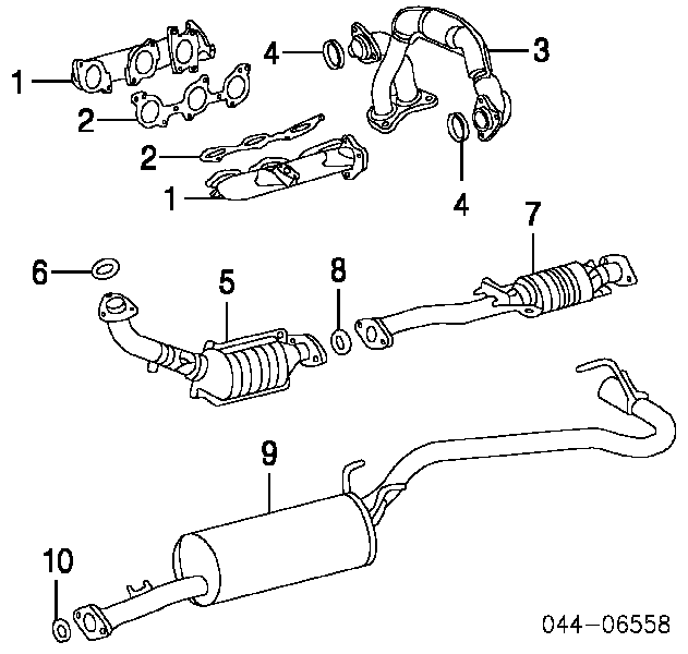 Junta de colector de escape 1717362060 Toyota