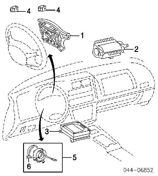 Airbag lateral lado conductor para Toyota Camry (V30)