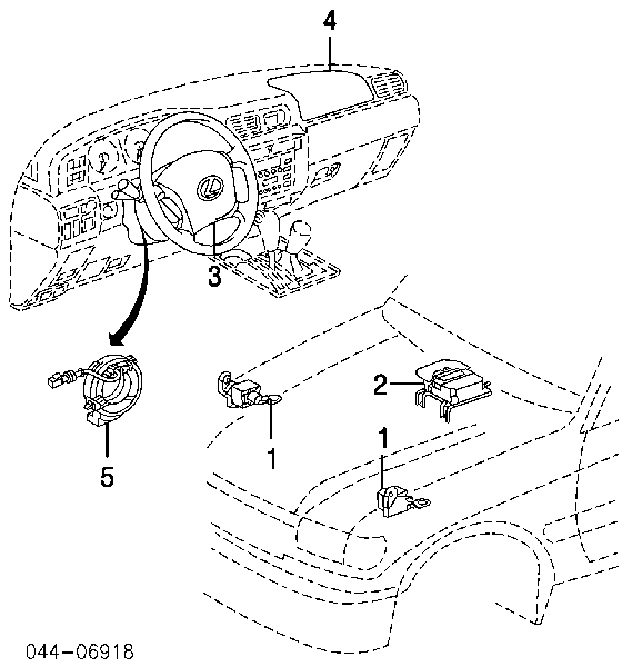 Sensor AIRBAG lateral derecho para Toyota Land Cruiser (J10)