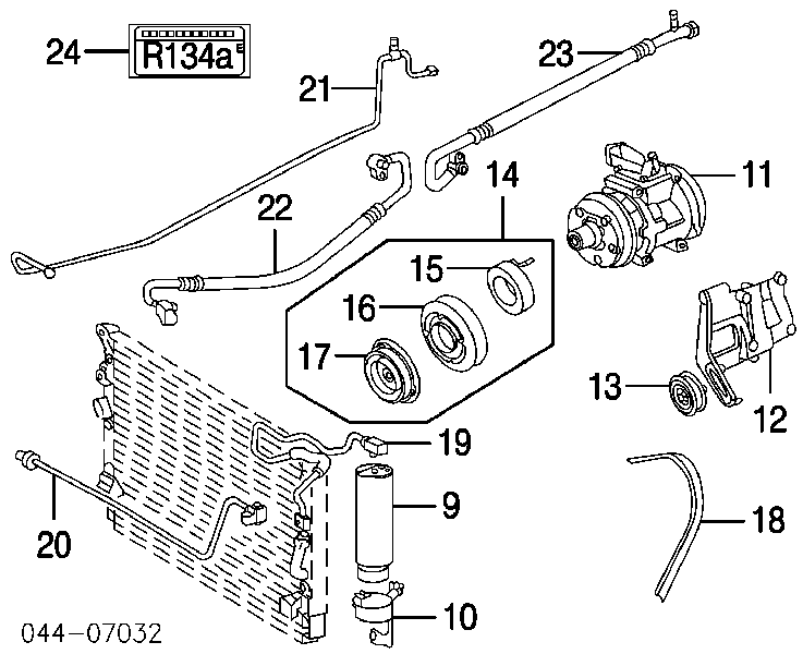 8841035340 Toyota embrague (bobina magnética compresor de aire acondicionado)