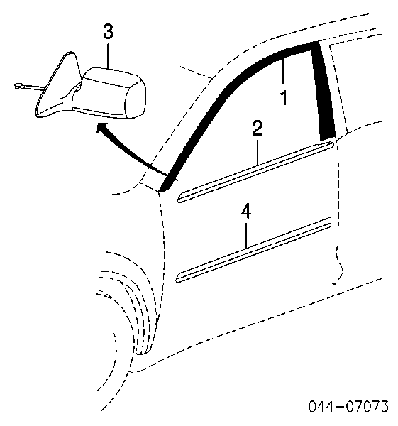 Revestimiento de la puerta delantera izquierda para Toyota Corolla (E12U)