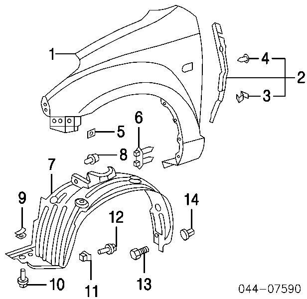 Soporte de parachoques delantero para Toyota RAV4 (XA2)