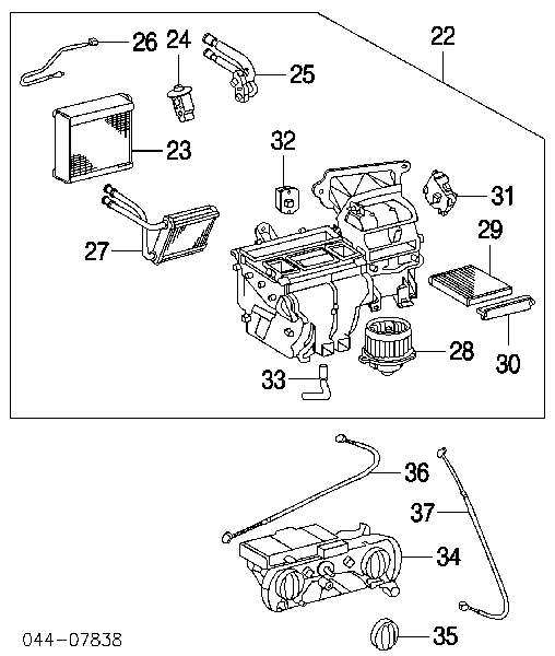 Motor eléctrico, ventilador habitáculo 8710302070 Toyota