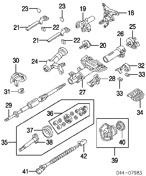 Motor Columna De Direccion (ajuste de longitud) para Toyota Land Cruiser (J10)