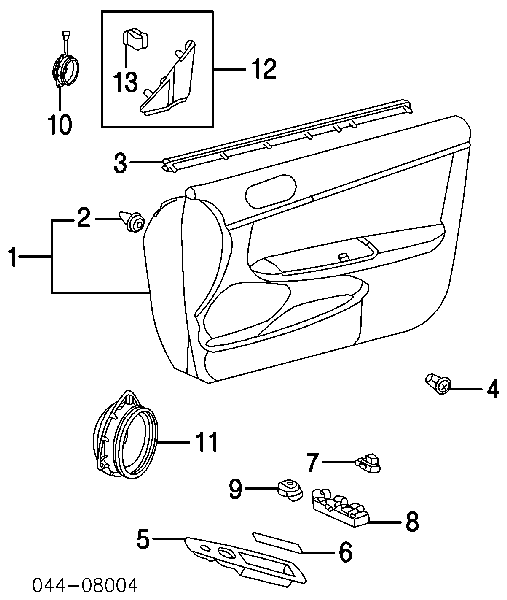 Interruptor motor elevalunas delantero derecho para Toyota Hiace (H1, H2)