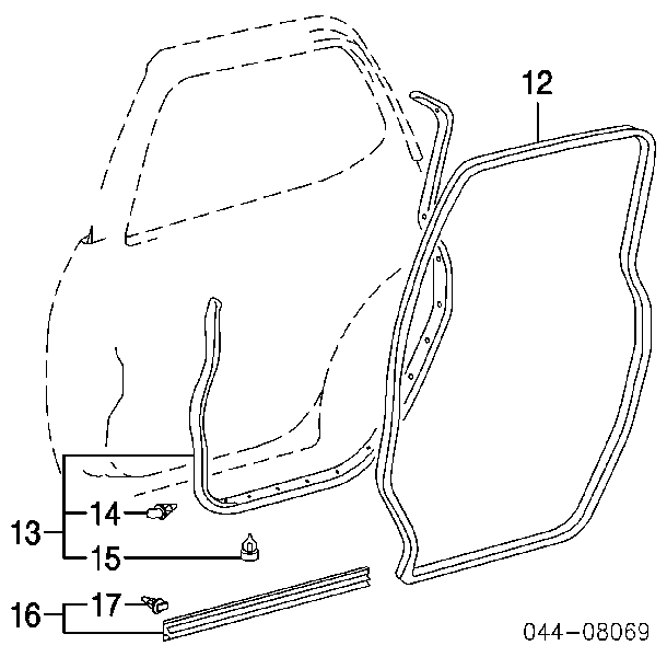 Clip de sujeción de moldura de estribo 8085089918 Nissan/Infiniti