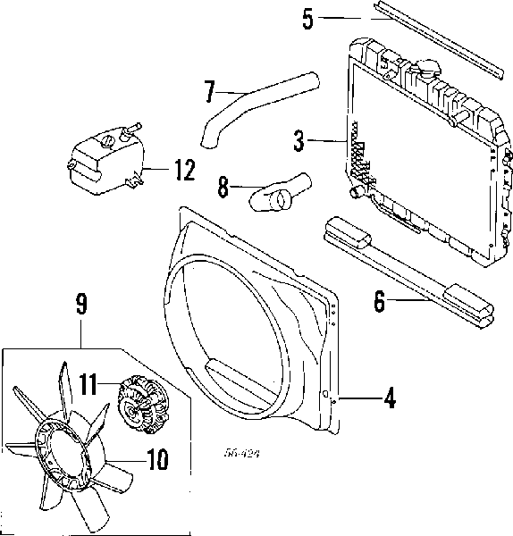 94412030 Isuzu embrague, ventilador del radiador