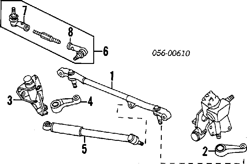 8970209542 Honda rótula barra de acoplamiento exterior