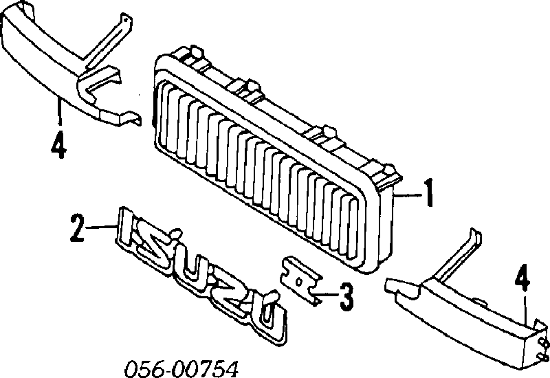 8942180270 Isuzu clips de fijación para rejilla de radiador de panel