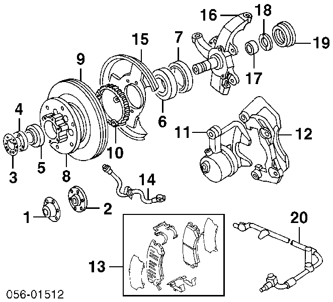 8970352571 Isuzu Pastillas delanteras