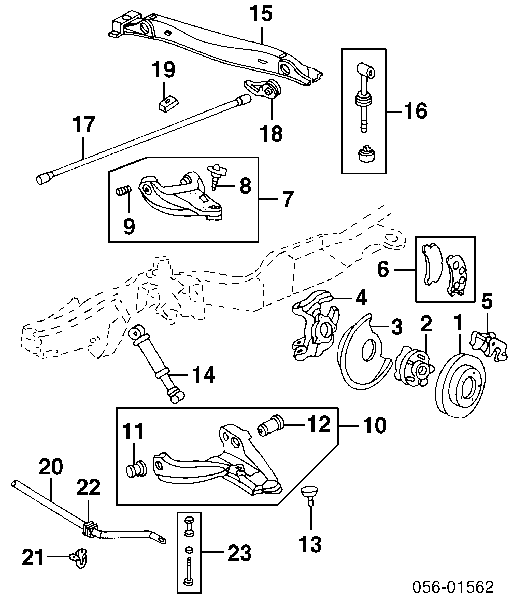 8179809520 Isuzu rótula de suspensión superior