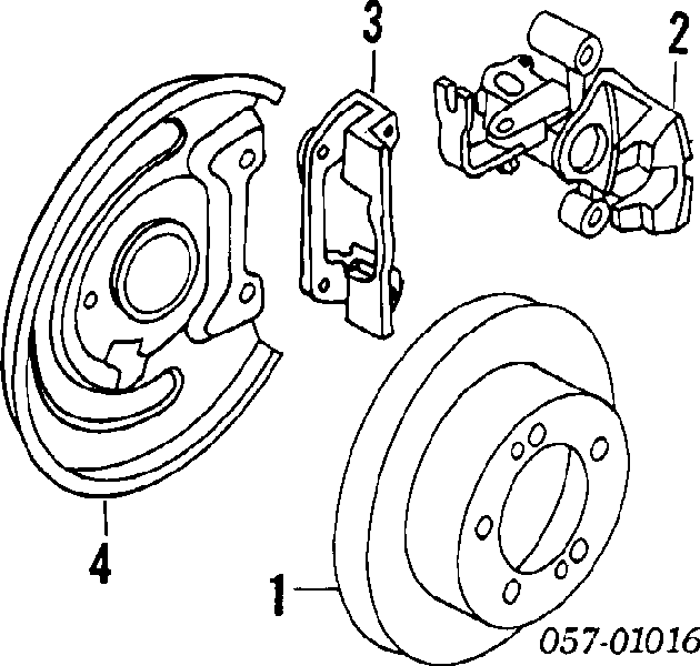 RMB587960 Mitsubishi pinza de freno trasera izquierda