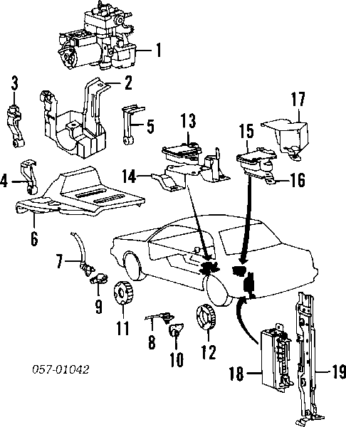 RMB699673 Mitsubishi pinza de freno trasero derecho