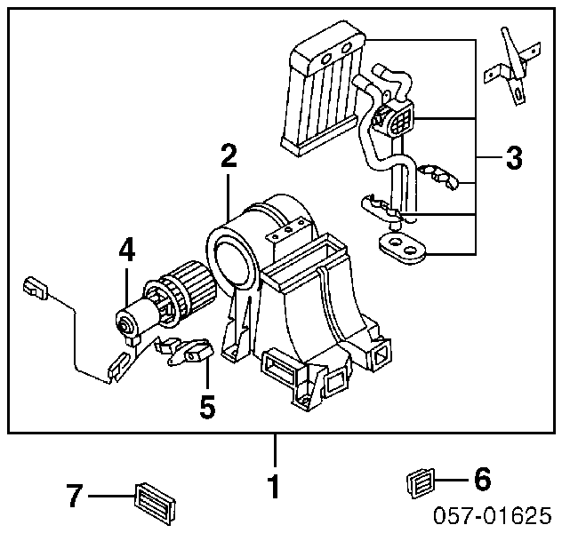 Radiador de calefacción trasero para Mitsubishi Pajero (K90)