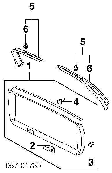 Tapicería para tapa de maletero para Mitsubishi Pajero (K90)