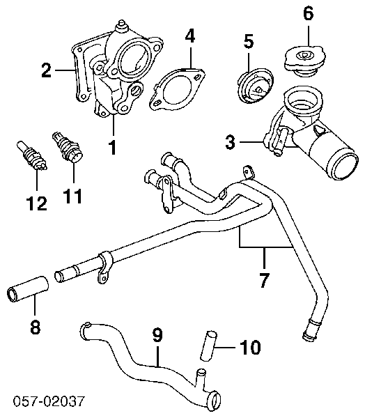 Sensor de temperatura del refrigerante M04671065 Mitsubishi