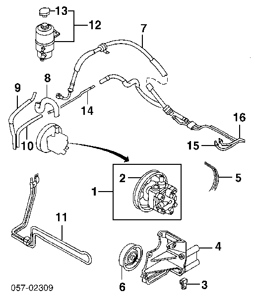 MN101149 Mitsubishi bomba hidráulica de dirección