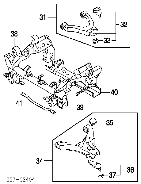 Subchasis delantero soporte motor para Mitsubishi Pajero (V90)