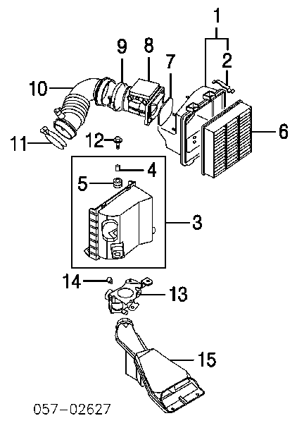 Casco de filtro de aire, parte superior para Mitsubishi Lancer (CSA)