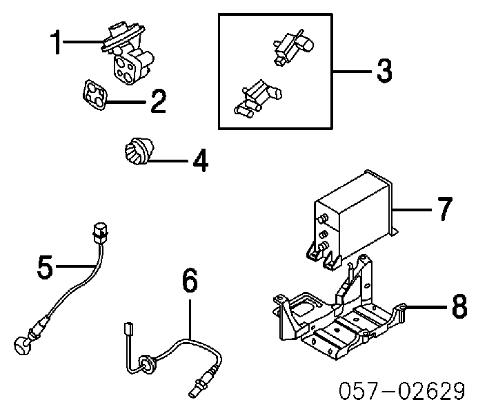 Sonda lambda de oxígeno posterior al catalizador MR578634 Mitsubishi