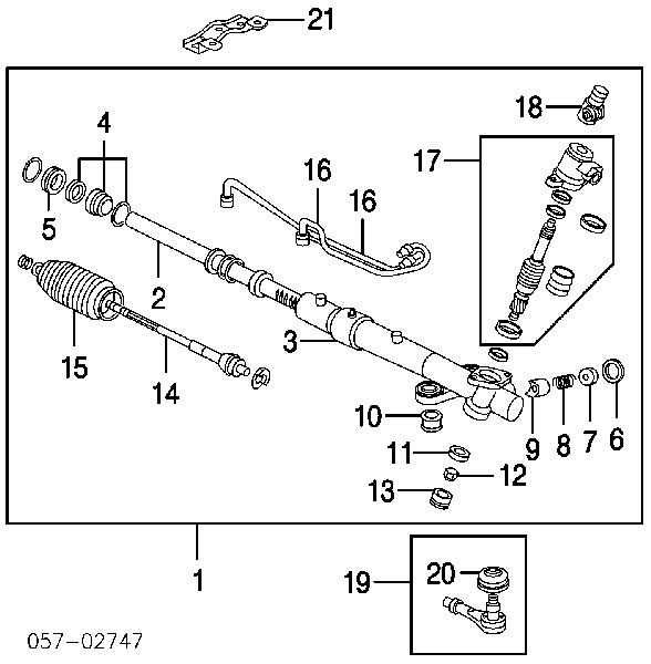 Abrazadera De Cremallera De Direccion para Mitsubishi Lancer (CSA)