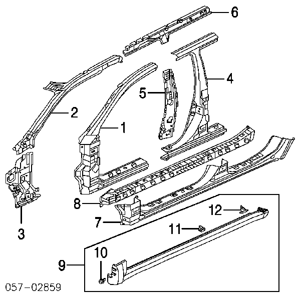MR574773 Mitsubishi clip, tubuladura de sujeción, alféizar de la puerta