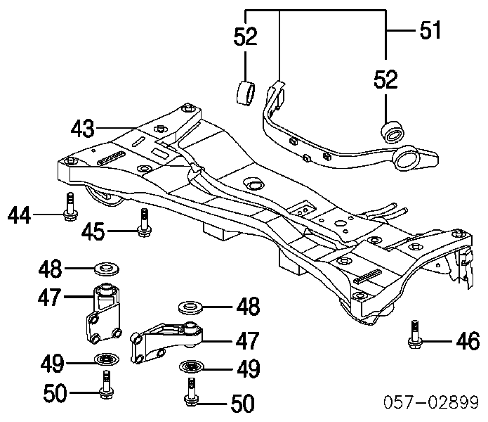 Soporte, diferencial eje trasero, izquierdo MR961407 Mitsubishi