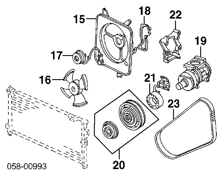 38616PT3A03 Honda difusor de radiador, aire acondicionado, completo con motor y rodete