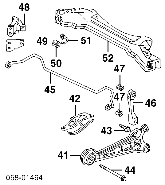 Soporte, estabilizador eje trasero para Honda Accord (CE)