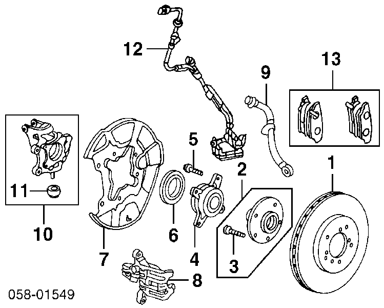 43251SL0010 Honda disco de freno trasero