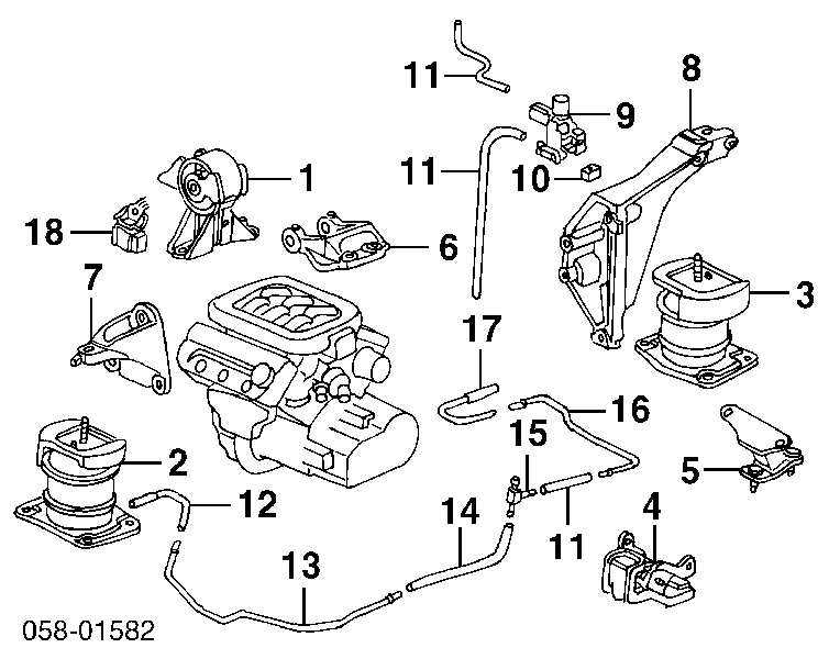 50810S0KA81 Honda soporte de motor trasero