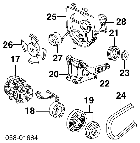 31110PV0004 Honda correa trapezoidal