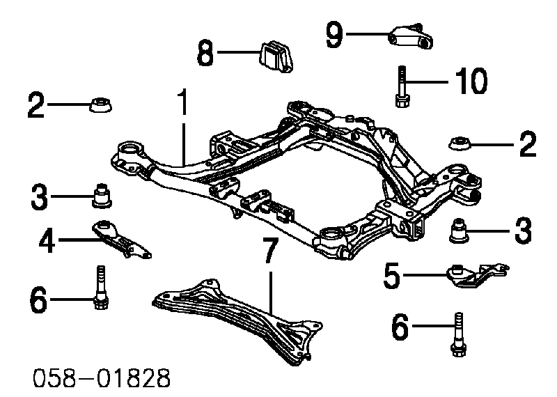 Silentblock (Almohada) De La Viga Delantera (Bastidor Auxiliar) Honda Odyssey (US)