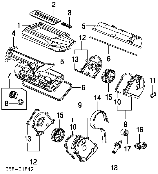 Junta de la tapa de válvulas del motor 12341P8AA00 Honda/Acura