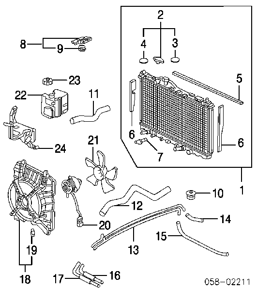 Radiador refrigeración del motor 19010P5A013 Honda